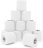 OK TAPE 12 Rolls Self Adhesive Bandage Wrap, Elastic Athletic Tape, Self Stick Bandage Tape, Vet Wrap, Medical Wrap for Wrist, Feet, 2" x 5 Yards - White