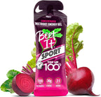 BEET IT Sport Natural Beetroot Running Gels (12 Packs of 43g) - Concentrated Energy Gel for Runners with 100mg Nitrates & 30g Carbs - Long Lasting Energy Gel Packs