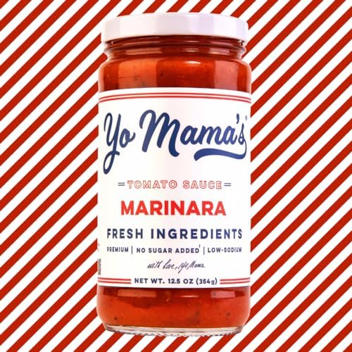 Yo Mama's Foods Keto Marinara Pasta Sauce - (3) 12.5 Ounce Jars - No Sugar Added, Low Carb, Low Sodium, Gluten Free, Paleo Friendly, and Made with Fresh, Non-GMO Tomatoes