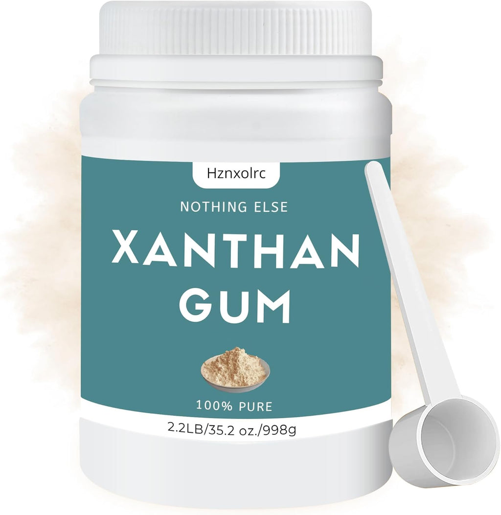 2.2 lb Food-Grade Xanthan Gum Powder, Pure Xanthan Gum for Baking Gluten Free, Xanthan Gum Thickener Suitable for Making Ice Cream, Cake, Yogurt, Candy and More