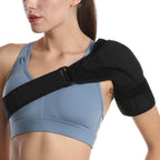 HAPPYNA Shoulder Brace Men Women, Adjustable Stability Support Shoulder Brace, Right/Left Arm Therapy Shoulder Brace, Pain, Frozen,Shoulder Dislocated Joint Soreness, One Size,L