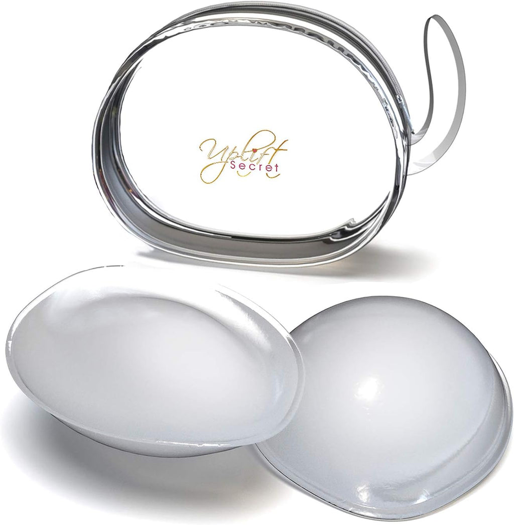 Uplift Secret Silicone Bra Inserts - Clear Gel Push Up Breast Pads - Bra Padding Bust Enhancer