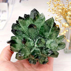 Natural crystal clusters, green ghost raw stone crystals, exquisite home and office decorations