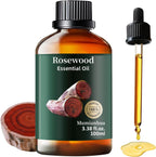 Rosewood Essential Oil for Outdoor Shield, Natural Protective Barrier, Sweet Woody Aroma for Reed Diffuser, Spray, Skin & Hair Care, DIY Blends, Candle, Soap, Making, DIY, Massage 3.38 Fl Oz