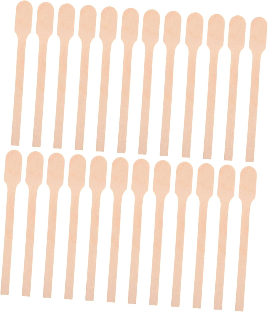 FRCOLOR 100pcs Dual Head Wooden Wax Sticks for Hair Removal Brow Waxing Nose Wax Applicator Spatulas for Beauty Tools