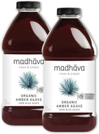 Madhava Organic Amber Agave, 46 Fluid Ounce (Pack of 2)