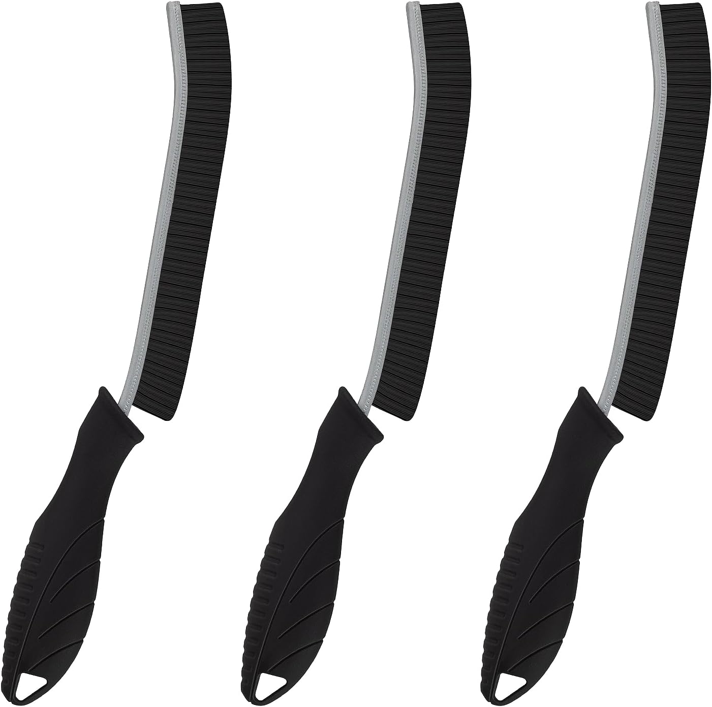 Cleaning Brush - 3 Pcs Hard Bristle Crevice Cleaning Brush, Grout Brush, Scrub Brush Cleaning Supplies, Gap Cleaning Tools for Bathroom Kitchen Toilet Window Track (3, Black)