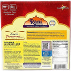 Rani Pappadums (Indian Lentil Wafer Snack) Garlic Papad 7oz (200g) Approximately 15pc, 7 inches ~ All Natural | Gluten Friendly | NON-GMO | Vegan | Indian Origin