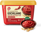 Gochujang – Premium Korean Red Chili Paste [ Medium | 1.1 lb (500g) ] – 0 Fat/ 0 Cholesterol / (40 Calories/Serving) | Spicy & Sweet Savory Fermented Sauce | Great for Bibimbap, Marinades, Stews & BBQ - O’food
