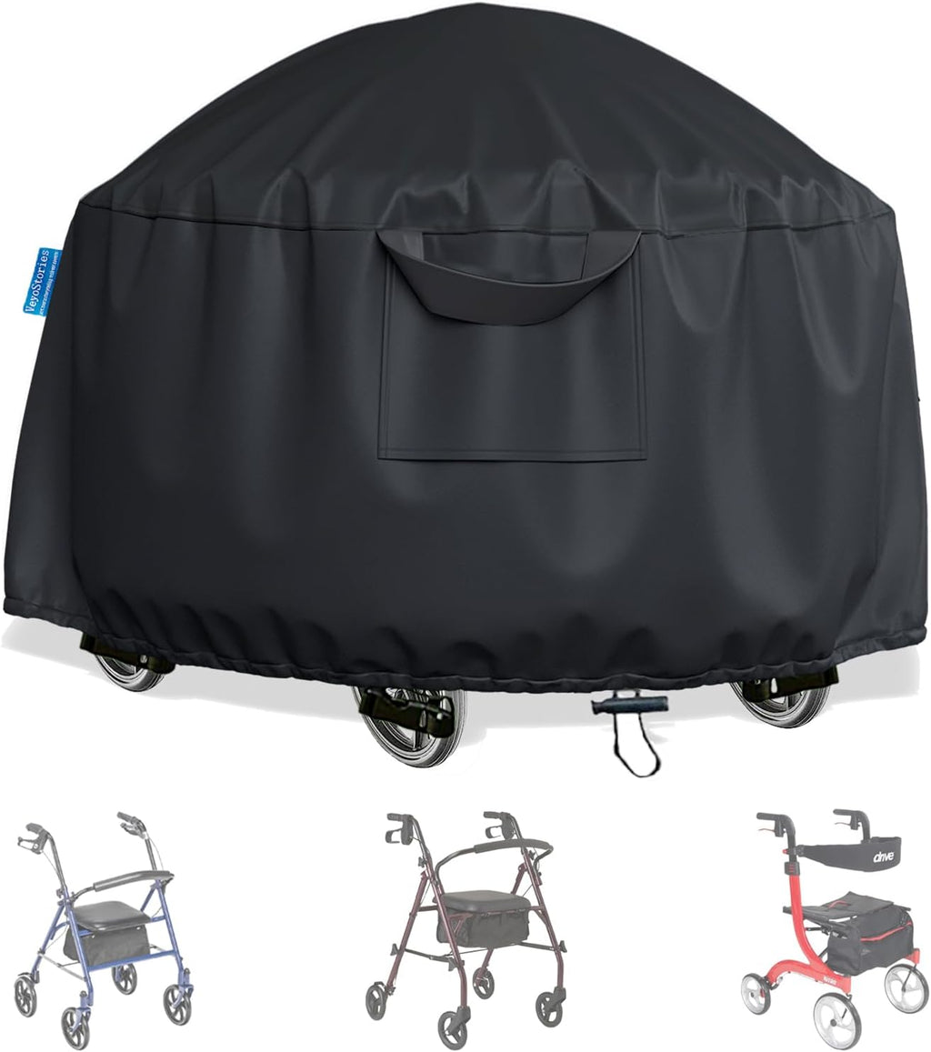 Rollator Walker Cover for Seniors - Dustproof & Waterproof, Fits Rolling Rollator Walker with Seat, Protecting Your Senior Rollator Walker. (Cover Only）