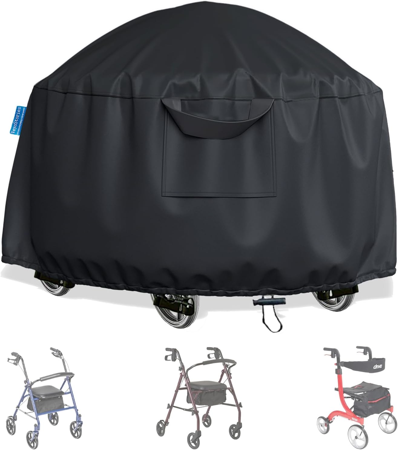 Rollator Walker Cover for Seniors - Dustproof & Waterproof, Fits Rolling Rollator Walker with Seat, Protecting Your Senior Rollator Walker. (Cover Only）