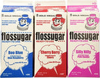 Cotton Candy Floss Sugar-Blue Raspberry, Pink Vanilla & Cherry- 3.25 lbs. (3 pack)