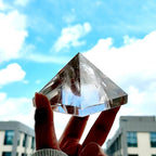 Healing Crystal, Natural Crystal Pyramid Energy Healing Tower with Good Luck Blessing, for Home Decoration Ornament,Gift