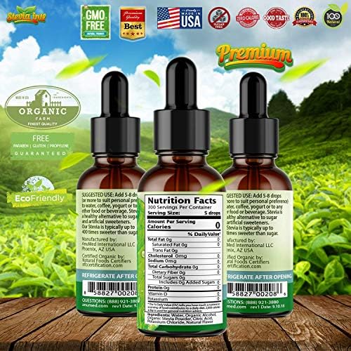 Stevia Intl - Holiday & Seasonal Special (Pack of 5). Premium Stevia Drops with 5 Flavors in Glass Bottles. 100% All-Natural Sweet, Non-Bitter, NON-GMO, Diabetic & Keto Friendly (1oz)