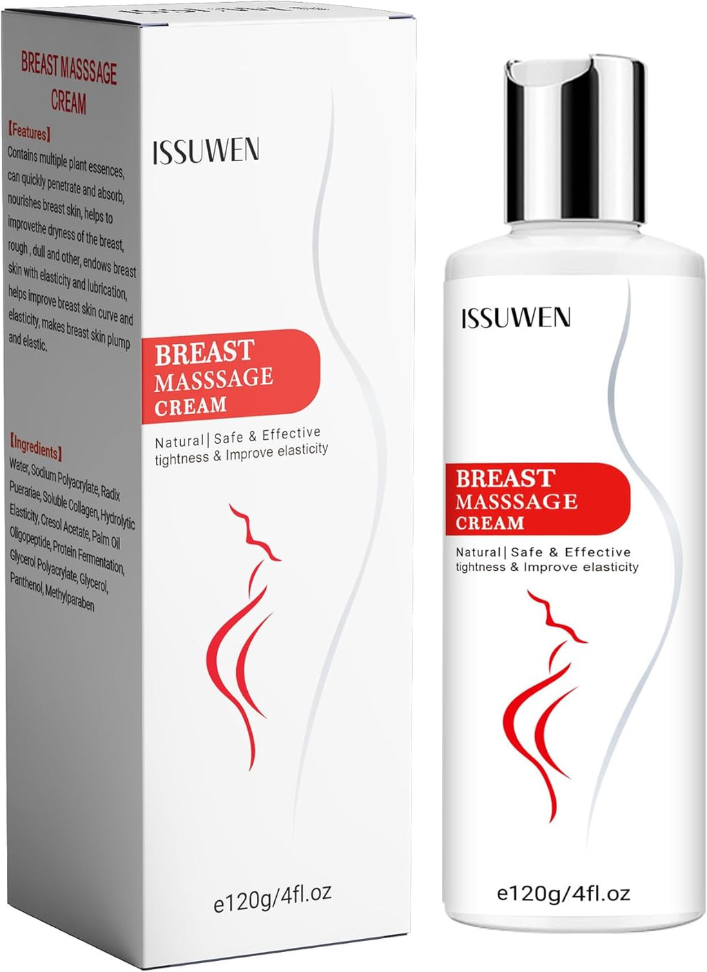Breast Enhancement Cream-Bust Firming and Lifting Formula for Bigger, Non-Greasy Cream for Visibly Fuller & Firmer Bust Line – Natural Bust Enhancer for Women
