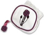 Justina Claire Pill Box Purse in a Mackintosh Rose and Lattice Design (mauve)
