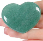 MAIBAOTA 45 mm Green Aventurine Crystals Large Heart Stone Healing Crystals Gifts for Women Natural Reiki Gemstone Polished Heart Shaped Rocks Meditation