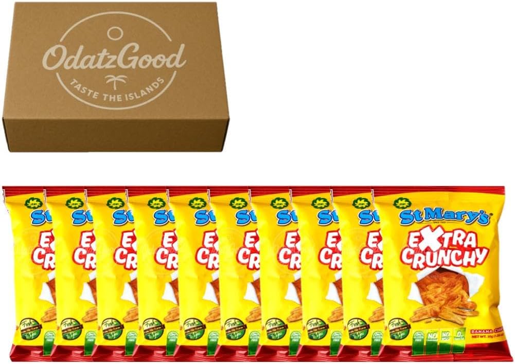 St. Mary’s Banana Chips Extra Crunchy 1.06oz (30g) 10-Pack – Curated & Packaged by ODatzGood