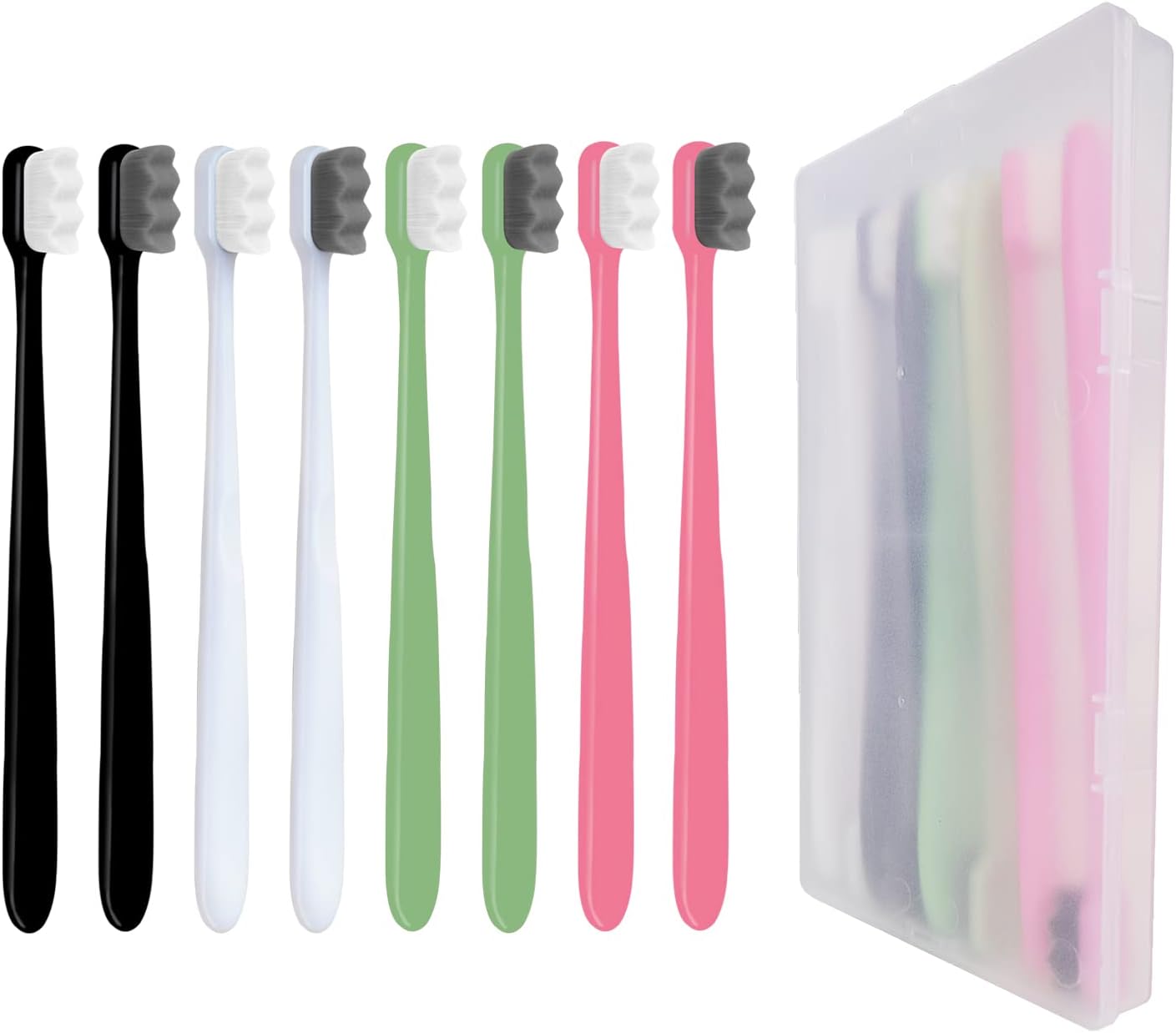 EasyHonor Extra Soft Toothbrush for Sensitive Gums, Micro Fur Manual Toothbrush with 20000 Soft Floss Bristle for Pregnant Women, Elderly and Gum Recessions, Protect Fragile Gums (8 Pack)