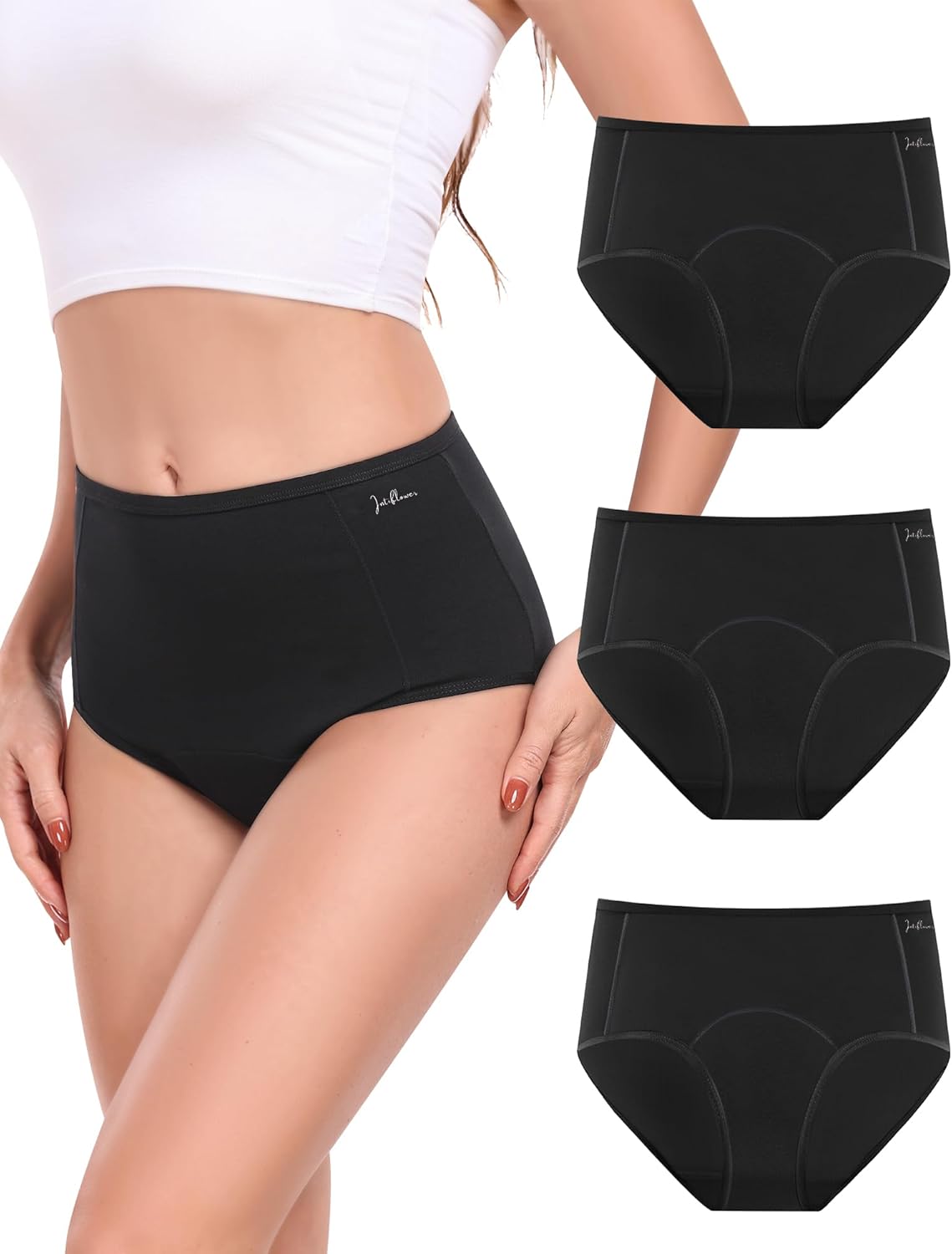 Incontinence Underwear for Women Cotton Leakproof Panties High Waist Washable Protective Briefs Plus Size