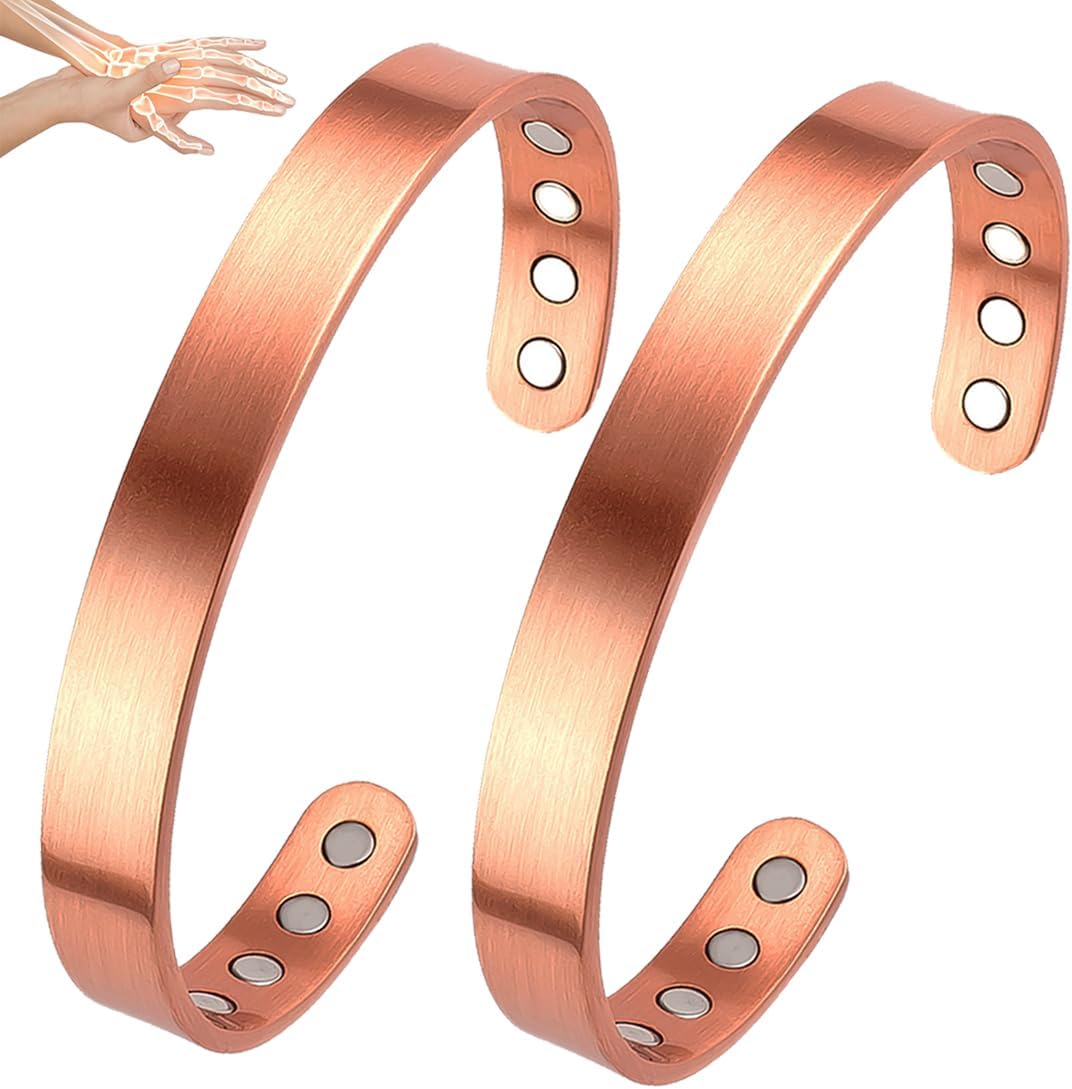 Vicmag Copper Magnetic Bracelet for Women and Men Ultra Strength Magnets 99.9% Pure Copper Strong Magnets Jewelry Gift Adjustable Length