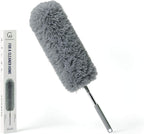 Extendable Feather Duster, Microfiber Duster, Ceiling Fan Duster, Feather Dusters for Cleaning, Dust Cleaner, Cobweb Duster - Electrostatic Bendable Head - up to 55 Inch