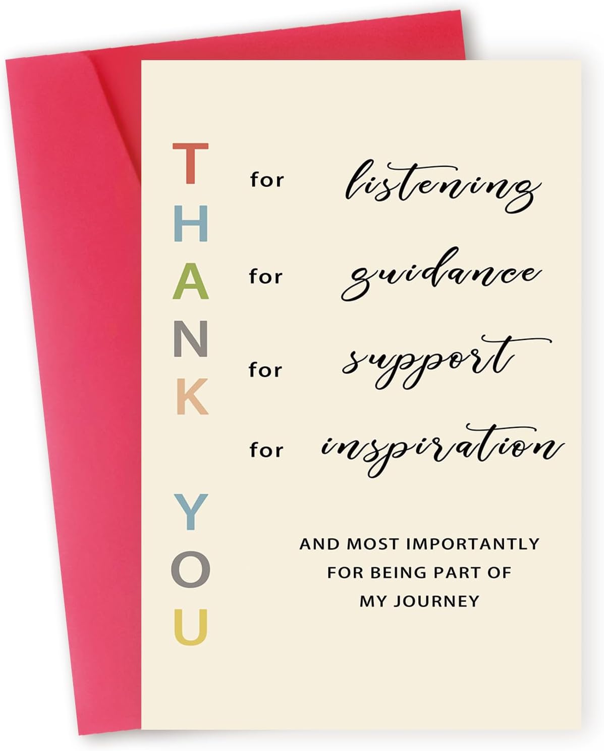 Funny Thank You Card to Teacher,Unique Appreciation Thank You Gifts for Mentor, Coach, Educator,Friends, Great Thank You Gift Ideas for Women Men,Thank You Gift for Mom Dad