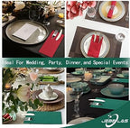 JEBBLAS 50Pack Christmas Dinner Napkins with Built-in Flatware Pocket, 16x16inches, Cloth Like Napkins, Linen-Feel Disposable Hand Napkins for Kitchen, Parties, Weddings, Dinners or Events, Xmas