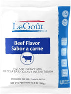 LeGout Beef Instant Gravy Mix No Artificial Flavors, 0g Trans Fat, 12 Ounce (Pack of 8)