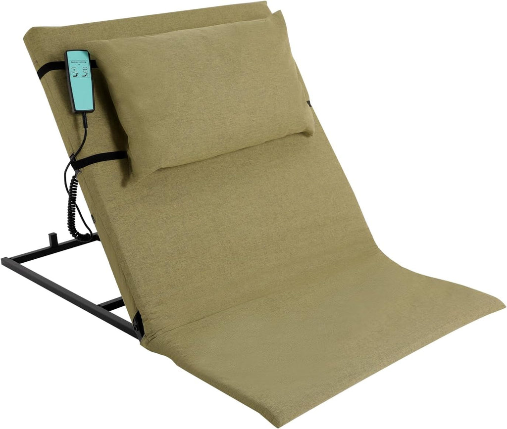 Adjustable Electric Lifting Backrest, Corded Electric Assisted Wake-Up Device, 661.39lbs Capacity Bed Recliner, 2-80° Adjustable Lifting Mattress for Elderly, Pregnant Women, Green