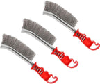3pcs Wire Scratch Brushes Set Carbon Steel and Stainless Steel Wire Brush for Automotive, Cleaning Welding Slag and Rust