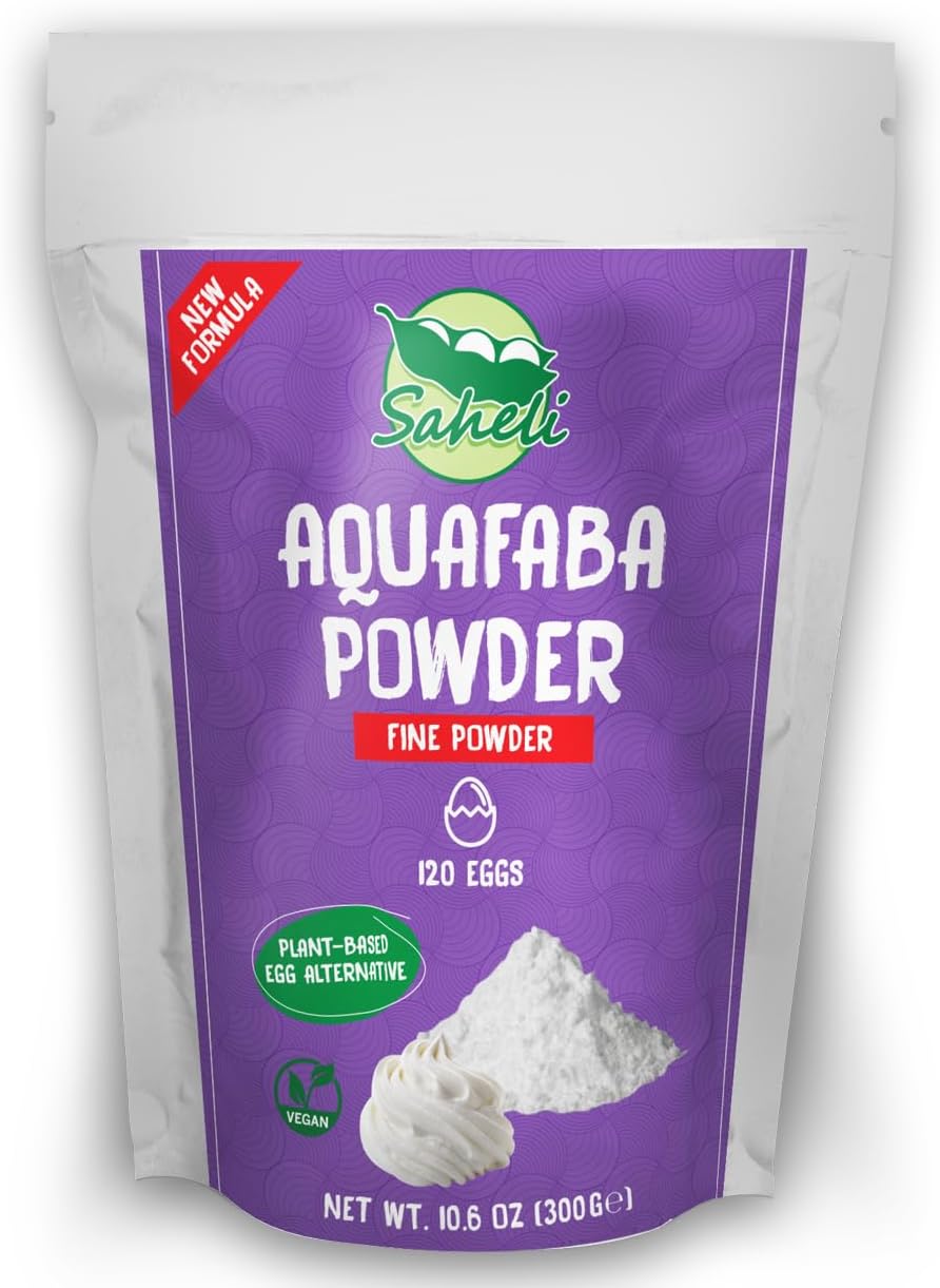 Saheli Aquafaba Fine Powder (10.6oz) | Vegan & Plant Based Egg Substitute & Cocktail Foaming | Replaces 120 Eggs