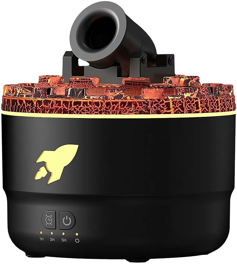 Wmool Cannon Blast Aroma Humidifier, Cannon Blast Turret Humidifier Silent Diffuser, Cannon Humidifier, Vapor Cannon Humidifier, Yellowcane Aroma Humidifier, with 7 Colors, for Home, Bedroom