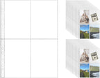 NatSumeBasics 20 A4 Binder 4 Pocket, 4" X 6" Sheet Protectors Clear Binder Sleeves for A4 Binder Notebook Folder Organizer (4 Pockets)