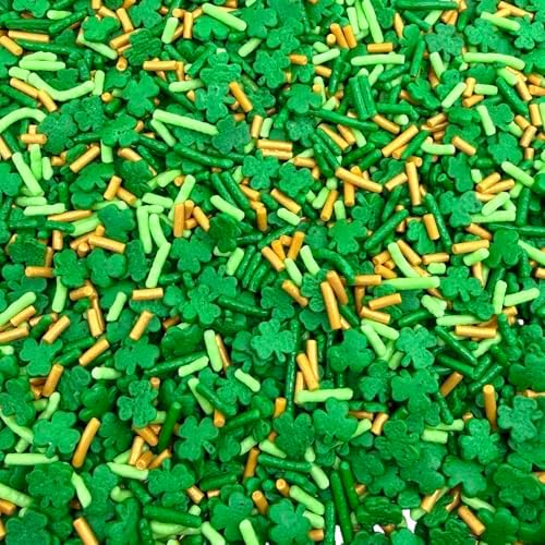Manvscakes | 7.5 ounce Sweet luck sprinkles | St. Patrick’s day sprinkles | Green sprinkles | Edible sprinkles | Cale sprinkles | Cookie sprinkles