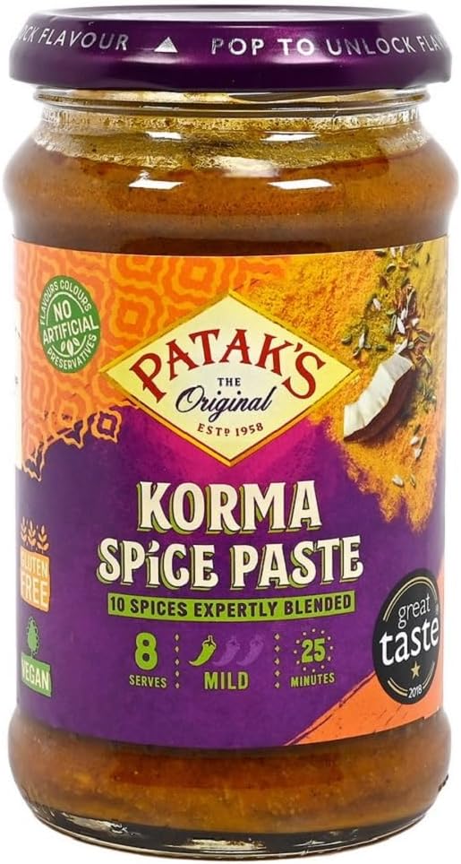 Patak's Korma Paste 10oz, Orange