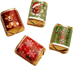 90 Labels Assorted Christmas Chocolate Nuggets Label Wrappers - 3 Sheets of 30 Labels ea. Holiday Favors.