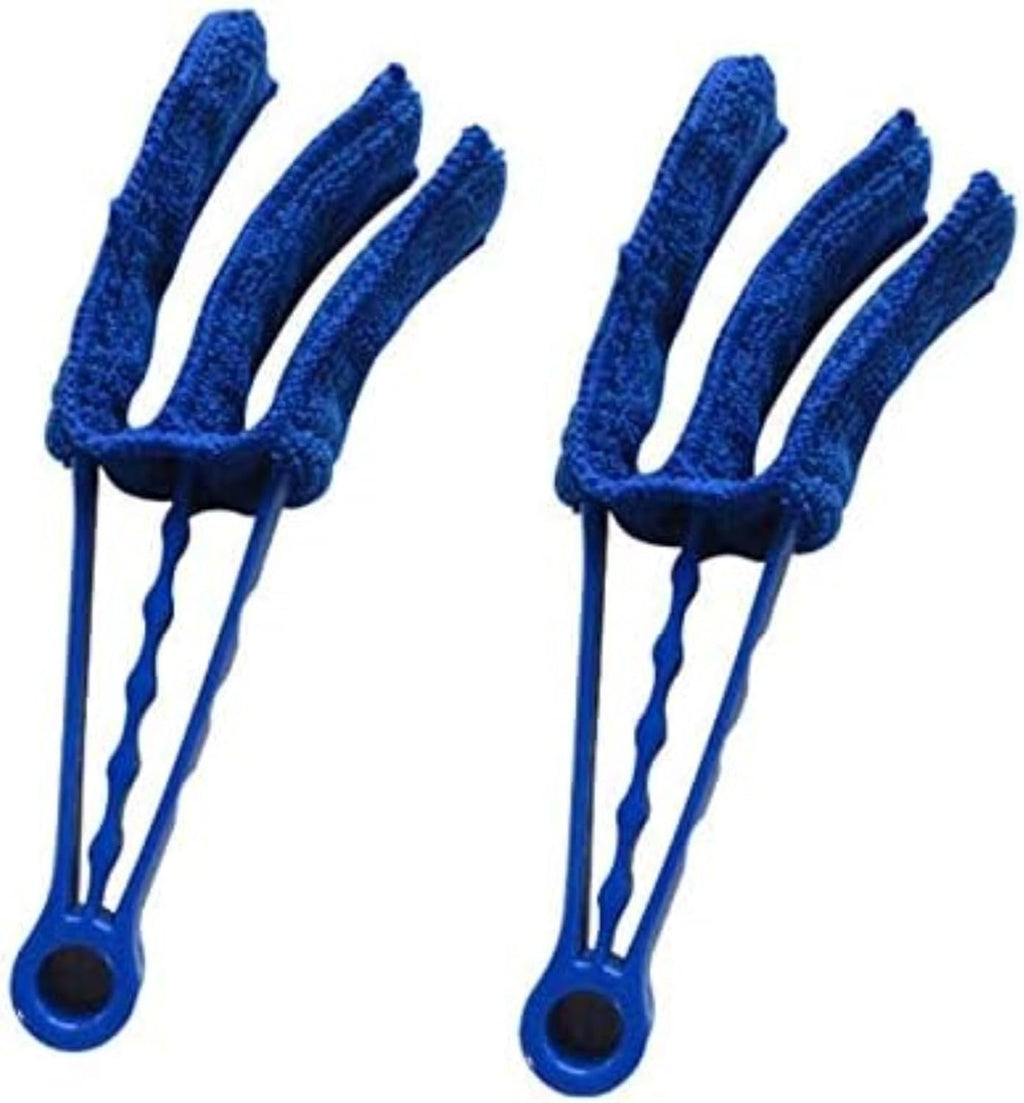 2PCS Window Blind Cleaner Duster Brush with 2 Microfiber Sleeves - Blind Cleaner Tools for Window Shutters Blind Air Conditioner Jalousie Dust