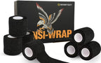Sensi Wrap Grip Cover Sports Self Bandage Rolls 2-inch x 5-Yards 24pcs (Black)