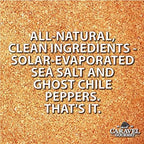 Ghost Pepper Sea Salt for Cooking, Grilling, and Finishing – Chili-Infused Spicy Seasoning Gourmet Salt for Meats and Veggies – 5 oz Jar by Caravel Gourmet