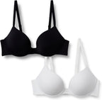 Amazon Essentials Women's Microfiber Lined Push Up Plunge Bra