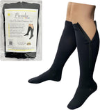 Presadee Closed Toe 8-15 mmHg Mild Compression Leg Fatigue Calf Zipper Socks