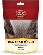Spicy World Whole Allspice Berries 2oz (57g) – Premium Quality, Natural & Vegan, Aromatic All Spice for Cooking, Baking & Pickling