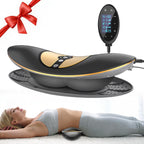 Zenopax 4-in-1 Electric Lumbar Traction Device - Adjustable Back Massager for Deep Tissue Pain Relief with Heat, Vibration, Electrotherapy, Home Lumbar Decompression ＆ Sciatica Relief(Golden)