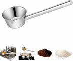 Stainless Steel Long Handle Scoop, Eagle Beak Spout Design - Multipurpose Kitchen, Bath, Garden Ladle Cup for Oil, Soup, Shampoo, Pet Food 13.8 inch Heat-Resistant Handle