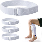 Anti-Slip Catheter Leg Bag Strap, 16 in / 40 cm | Silicone Grip, Adjustable Hook-and-Loop | Thigh Placement, Extended Fit for Foley Drainage Bags | Reusable, Washable 4PCS
