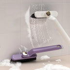 2PCS Purple Hard Bristle Crevice Brush - 360° Rotating Head with Ergonomic Grip | Multi-Surface Cleaner for Bathroom, Kitchen, Window Tracks (Multi-Surface Household Use)