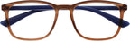 OPULIZE Max Classic Reading glasses for Women Men,Scratch Resistant Large Rectangular frame with Spring Hinges, Brown +2.5 (Pack of 1)