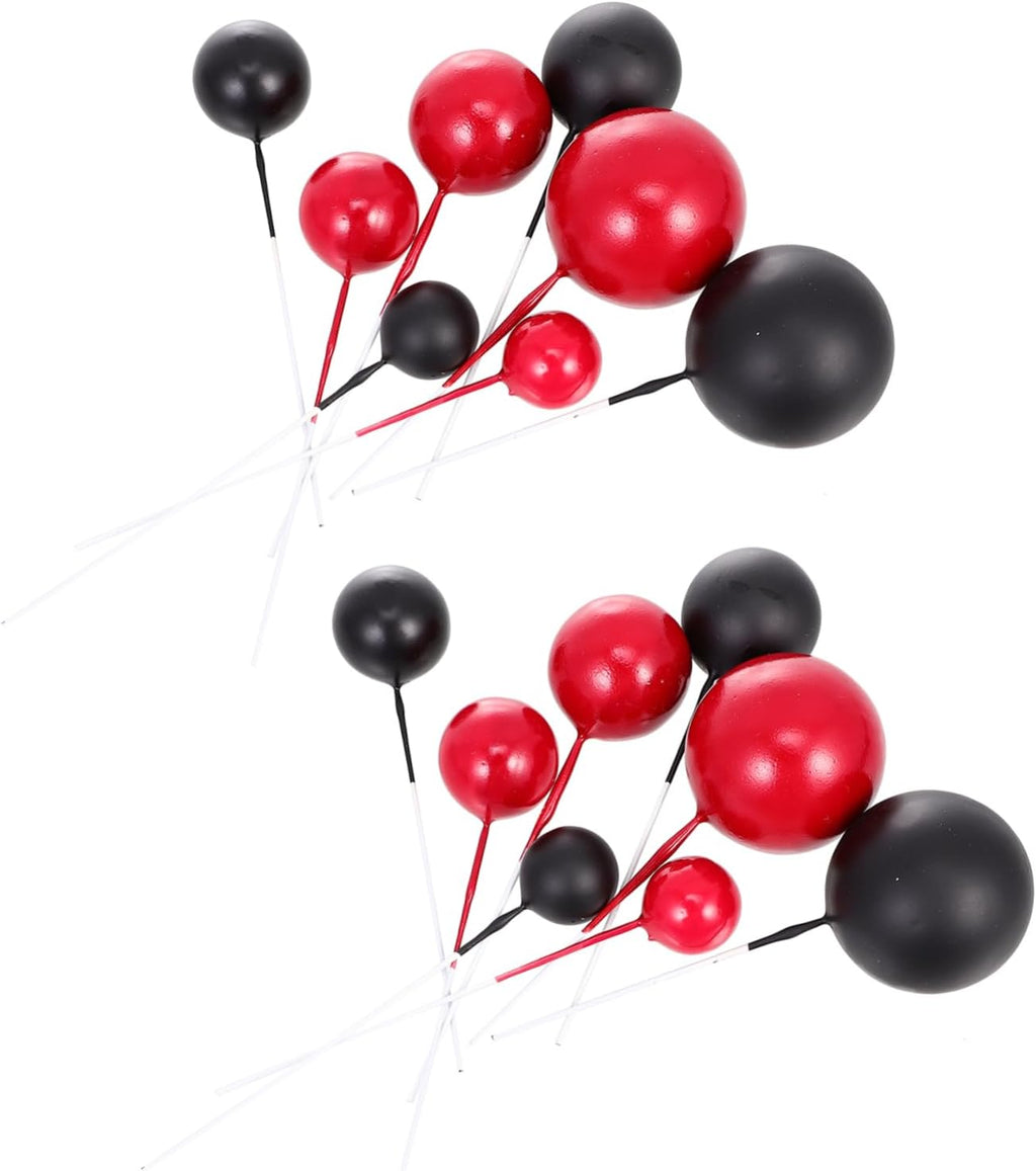 Holibanna 40pcs Balloon Shape Cupcake Toppers Dessert Decorations for Birthday Wedding Halloween Depth Cake Picks for Festive Atmosphere