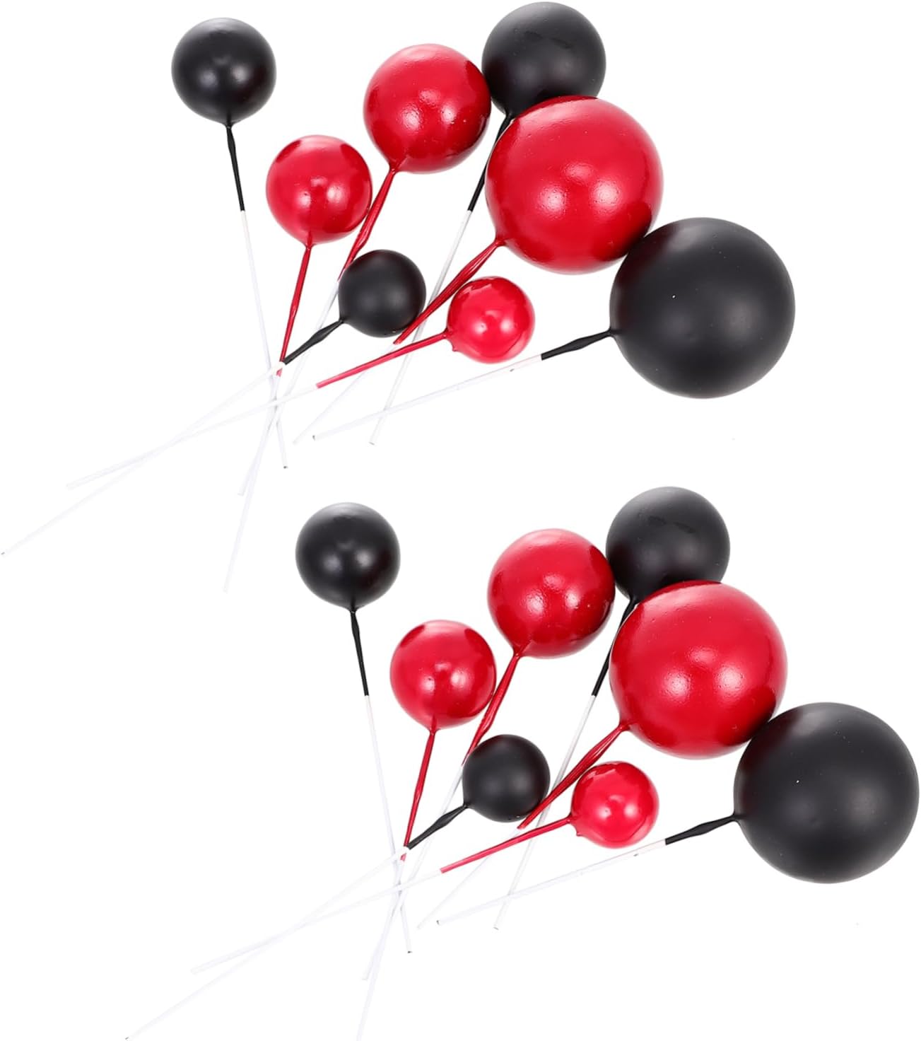 Holibanna 40pcs Balloon Shape Cupcake Toppers Dessert Decorations for Birthday Wedding Halloween Depth Cake Picks for Festive Atmosphere